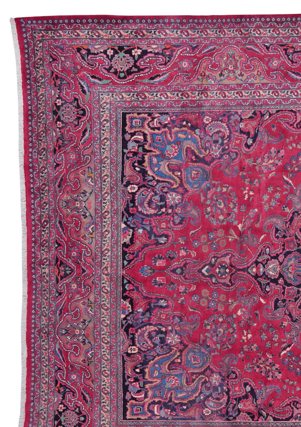 Mashad — Hand-knotted, 300x387 cm, Red, 100% Virgin Wool | View 3