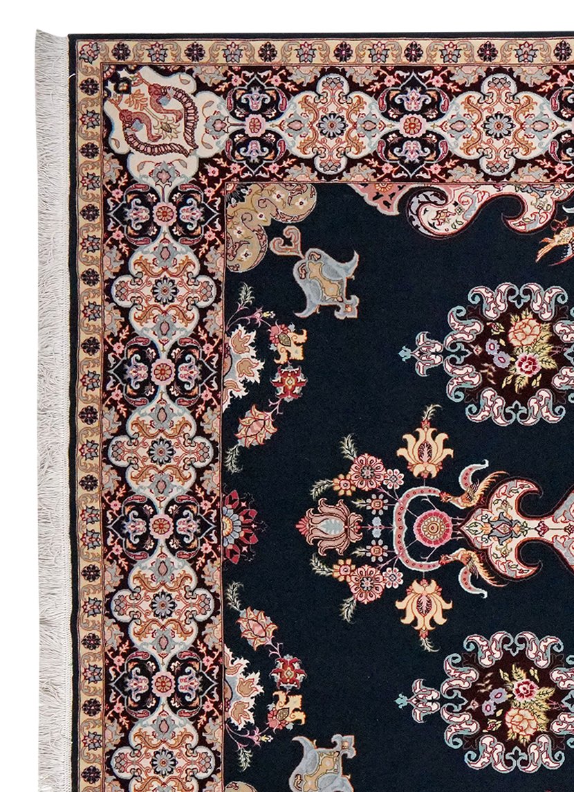 Tabriz 50 Raj — Hand-knotted, 197x306 cm, Blue, 100% Virgin Wool | View 3