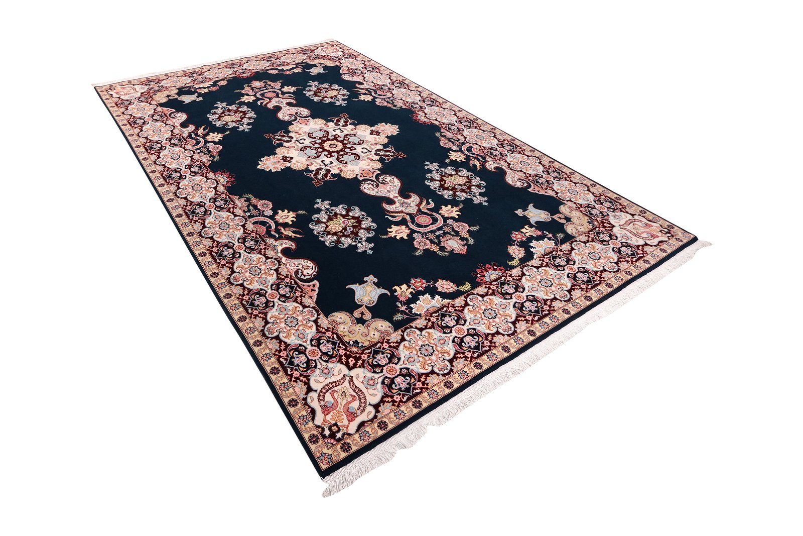 Tabriz 50 Raj — Hand-knotted, 197x306 cm, Blue, 100% Virgin Wool | View 5