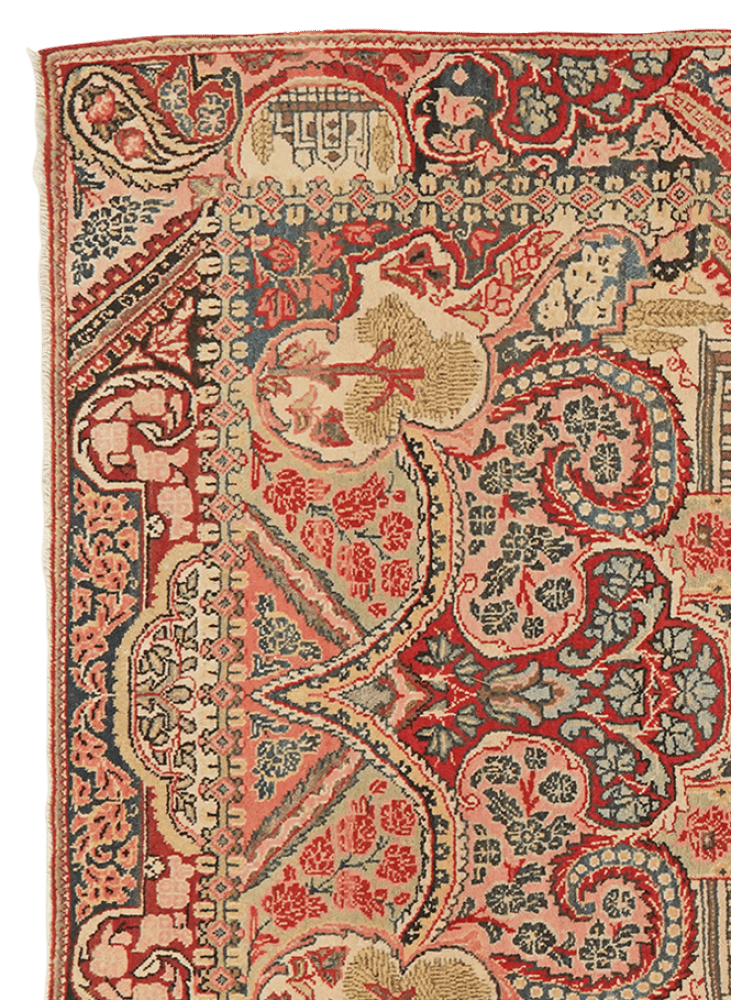 Sarough — Hand-knotted, 140x214 cm, Beige, 100% Virgin Wool | View 3
