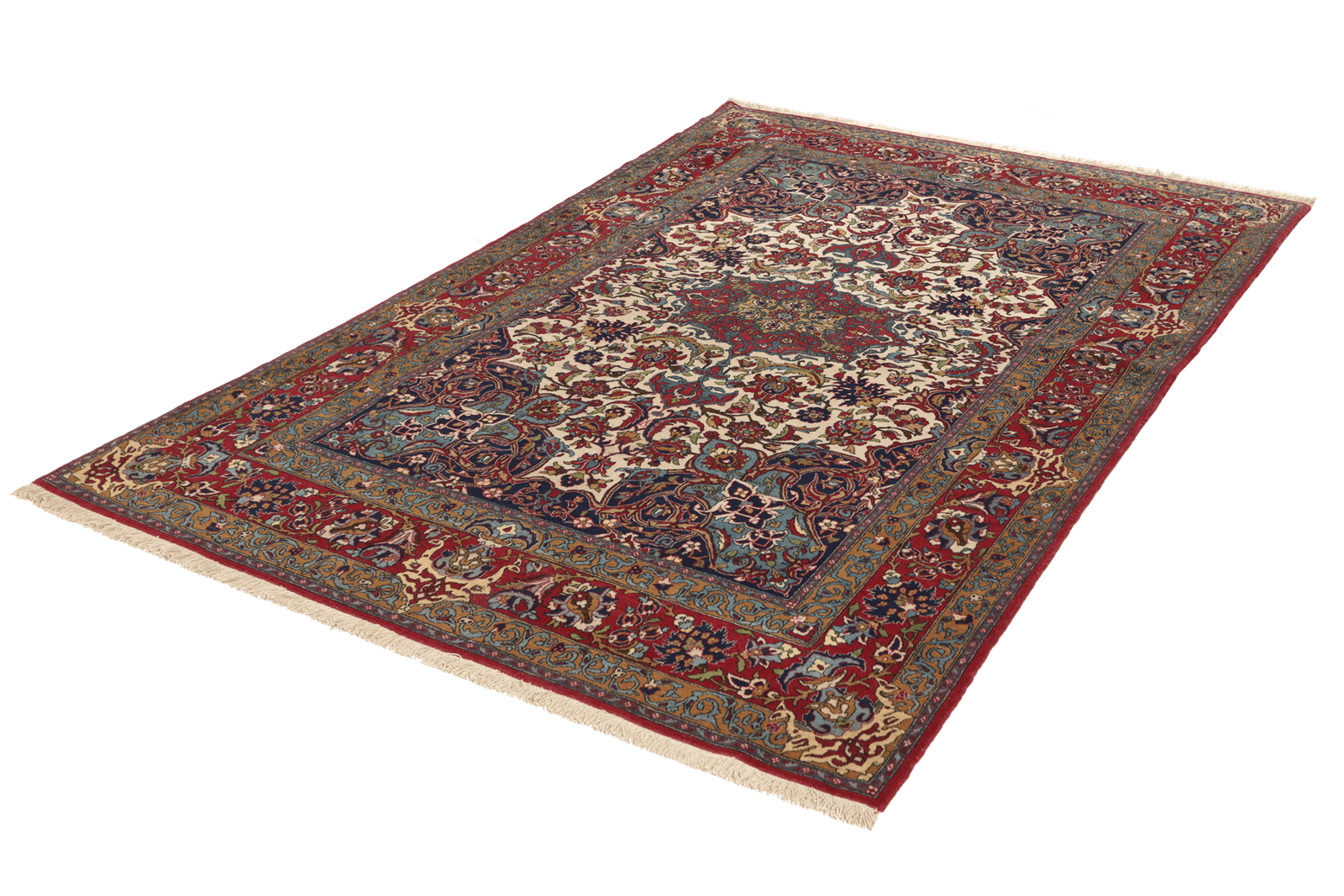 Isfahan — Hand-knotted, 144x219 cm, Beige, 100% Virgin Wool | View 6