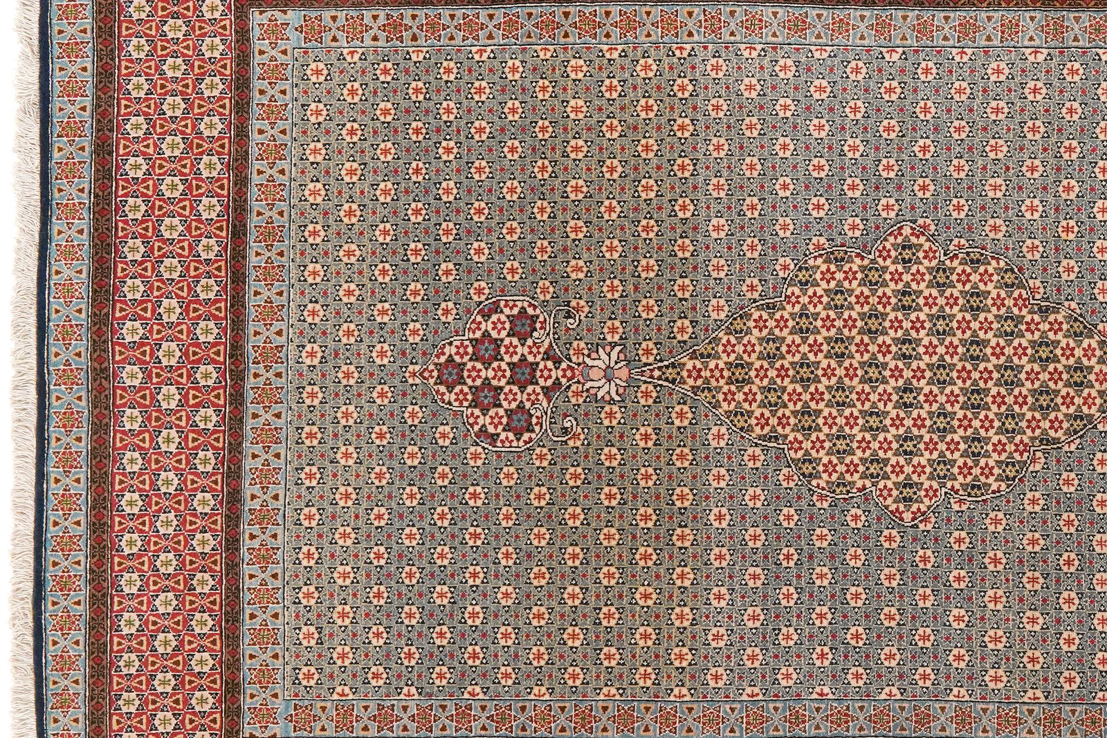 Ghoum — Hand-knotted, 140x218 cm, Blue, 100% Virgin Wool | View 3