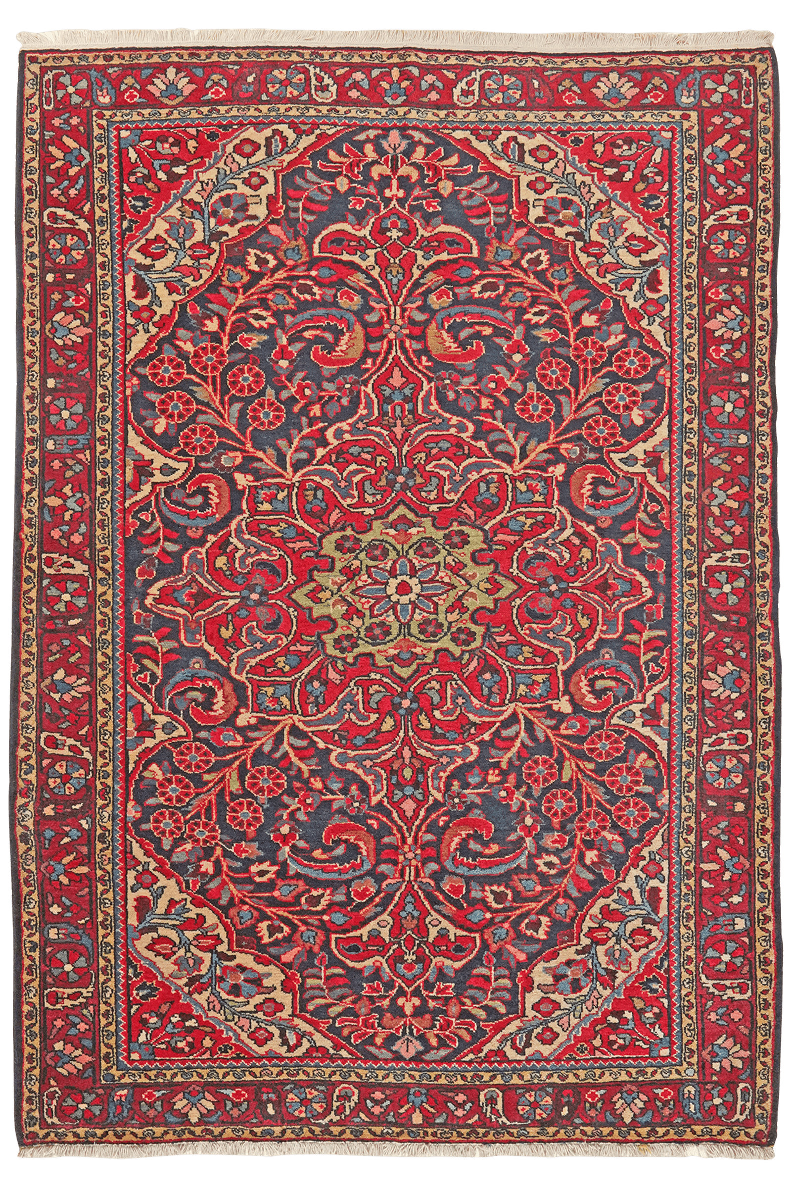 Bourtchalou — Hand-knotted, 143x206 cm, Blue, 100% Virgin Wool | Main view