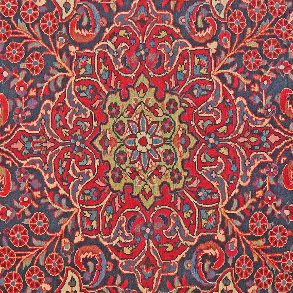 Bourtchalou — Hand-knotted, 143x206 cm, Blue, 100% Virgin Wool | View 4
