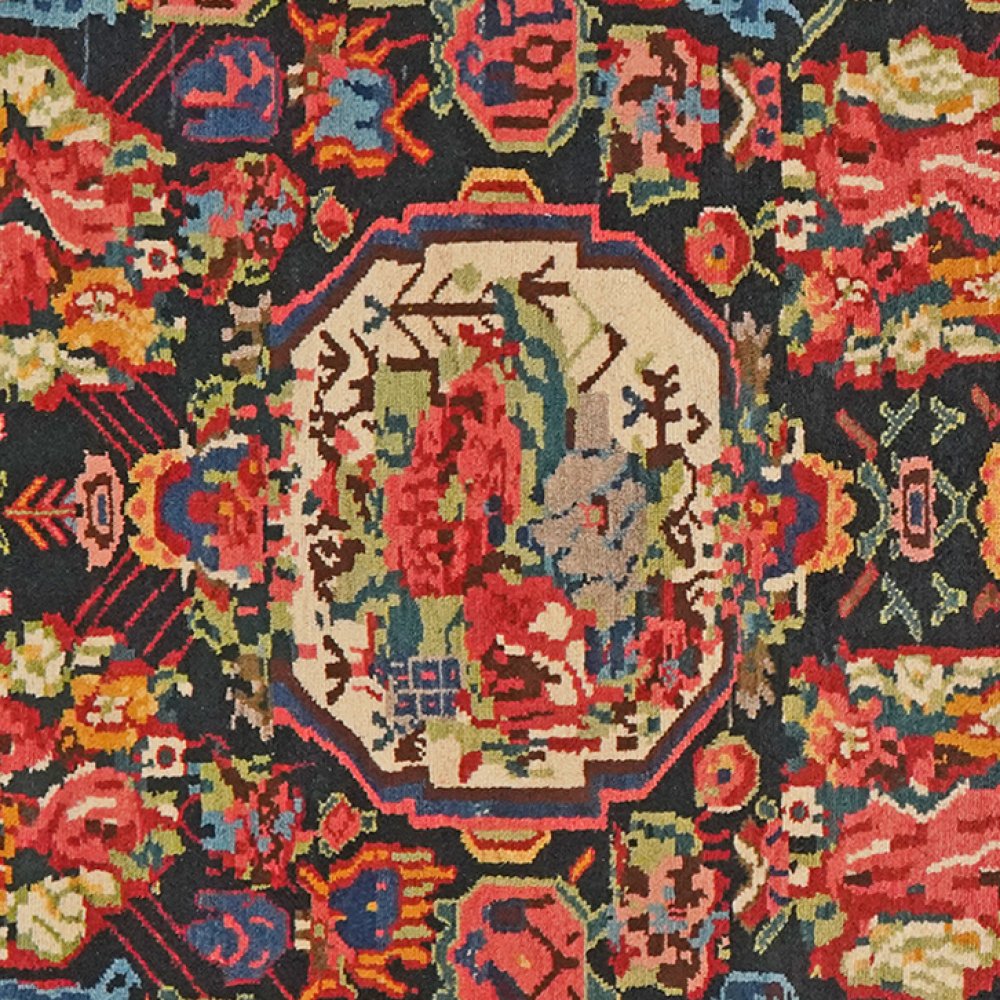 Bakhtiar — Hand-knotted, 145x198 cm, Blue, 100% Virgin Wool | View 4