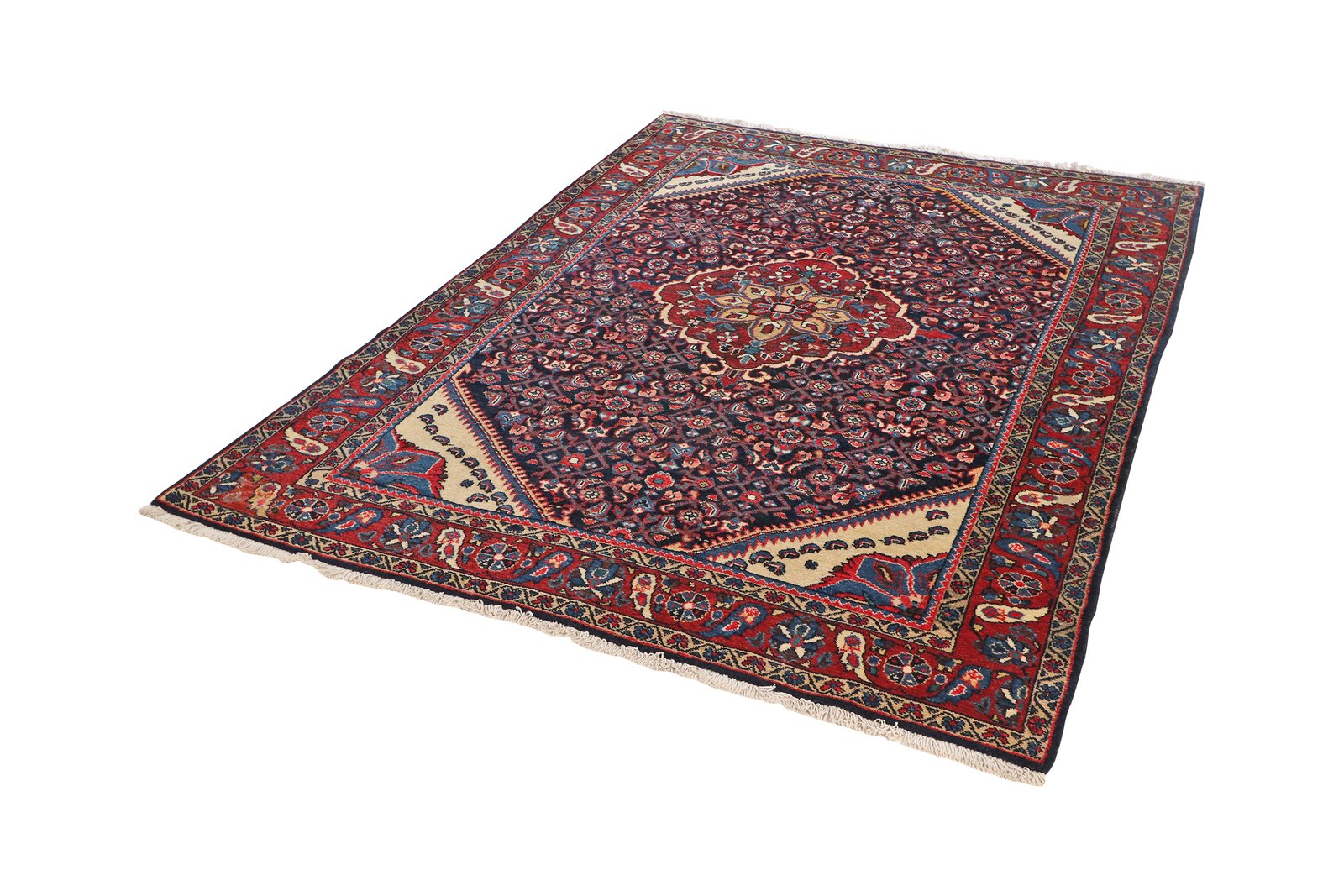 Indjelass — Hand-knotted, 142x191 cm, Blue, 100% Virgin Wool | View 5