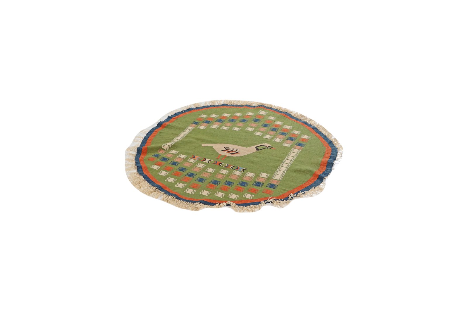 Kelim — Handmade, 120x120 cm, Green, 100% Virgin Wool | View 5