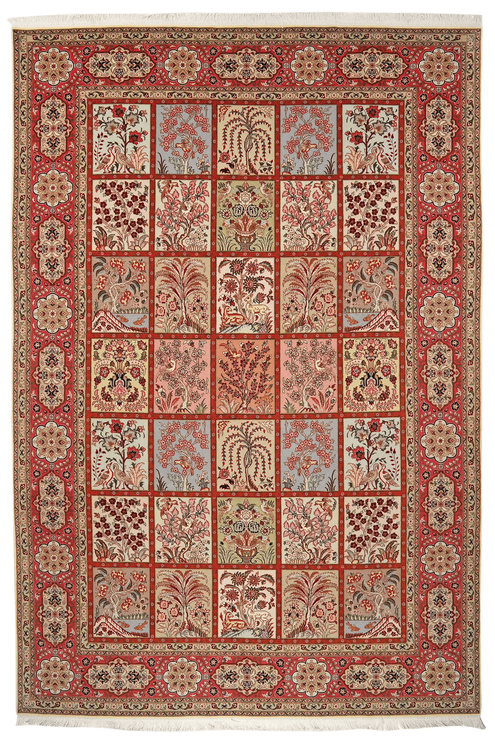 Tabriz 50 Raj — Hand-knotted, 200x299 cm, Multicolor, 100% Virgin Wool | Main view