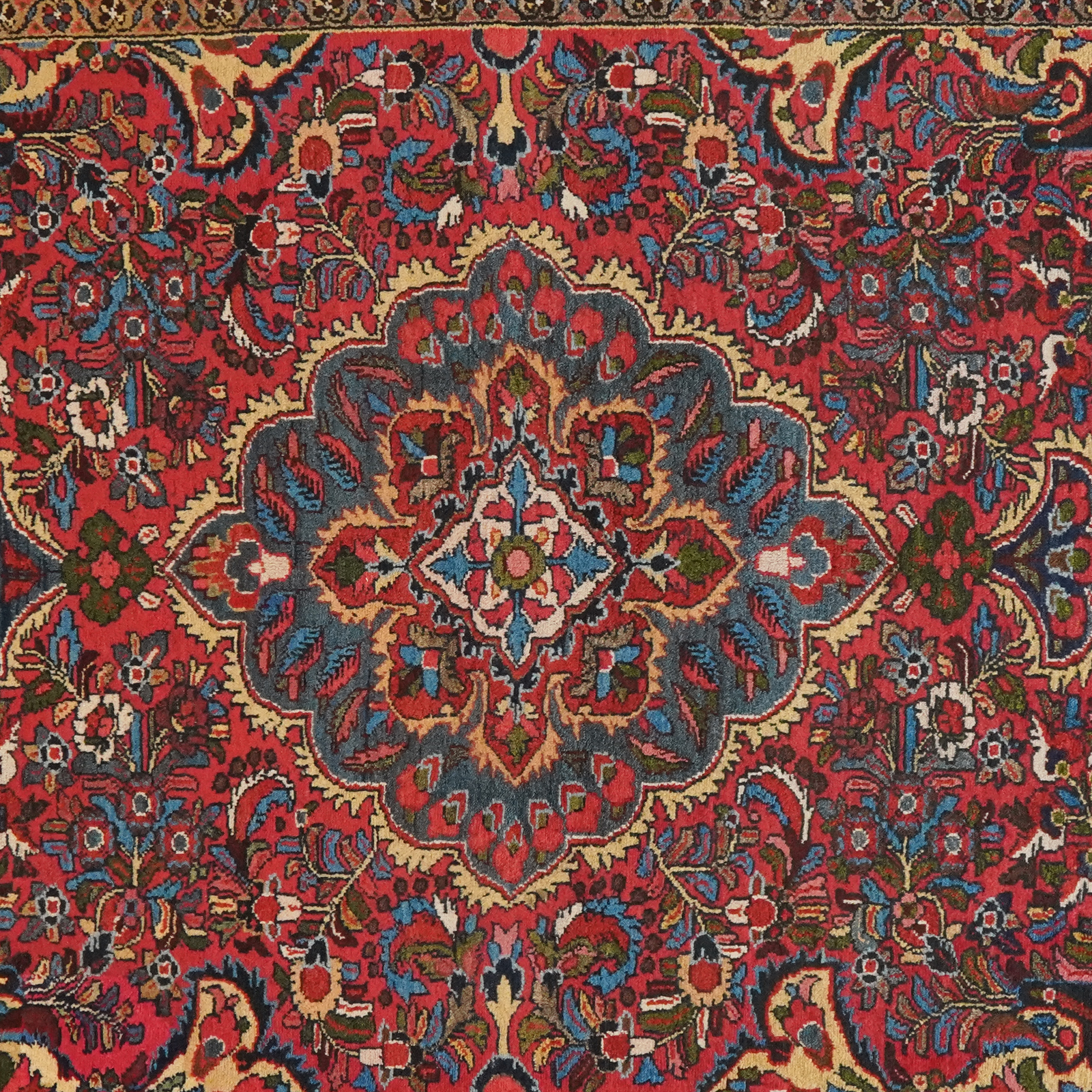 Bourtchalou — Handgefertigt, 206x144 cm, Blau, 100% Virgin Wool | View 5