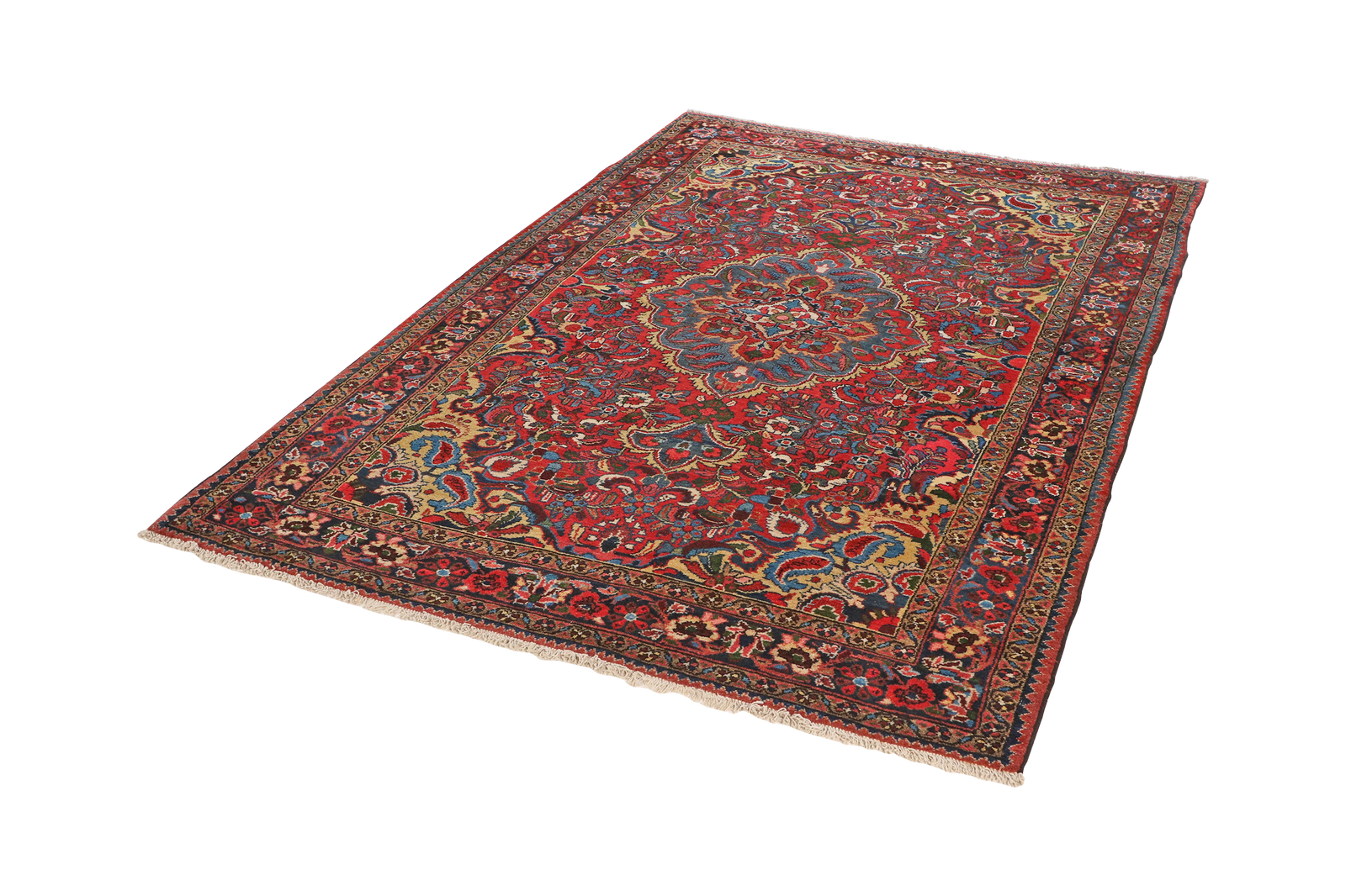 Bourtchalou — Handgefertigt, 206x144 cm, Blau, 100% Virgin Wool | View 6