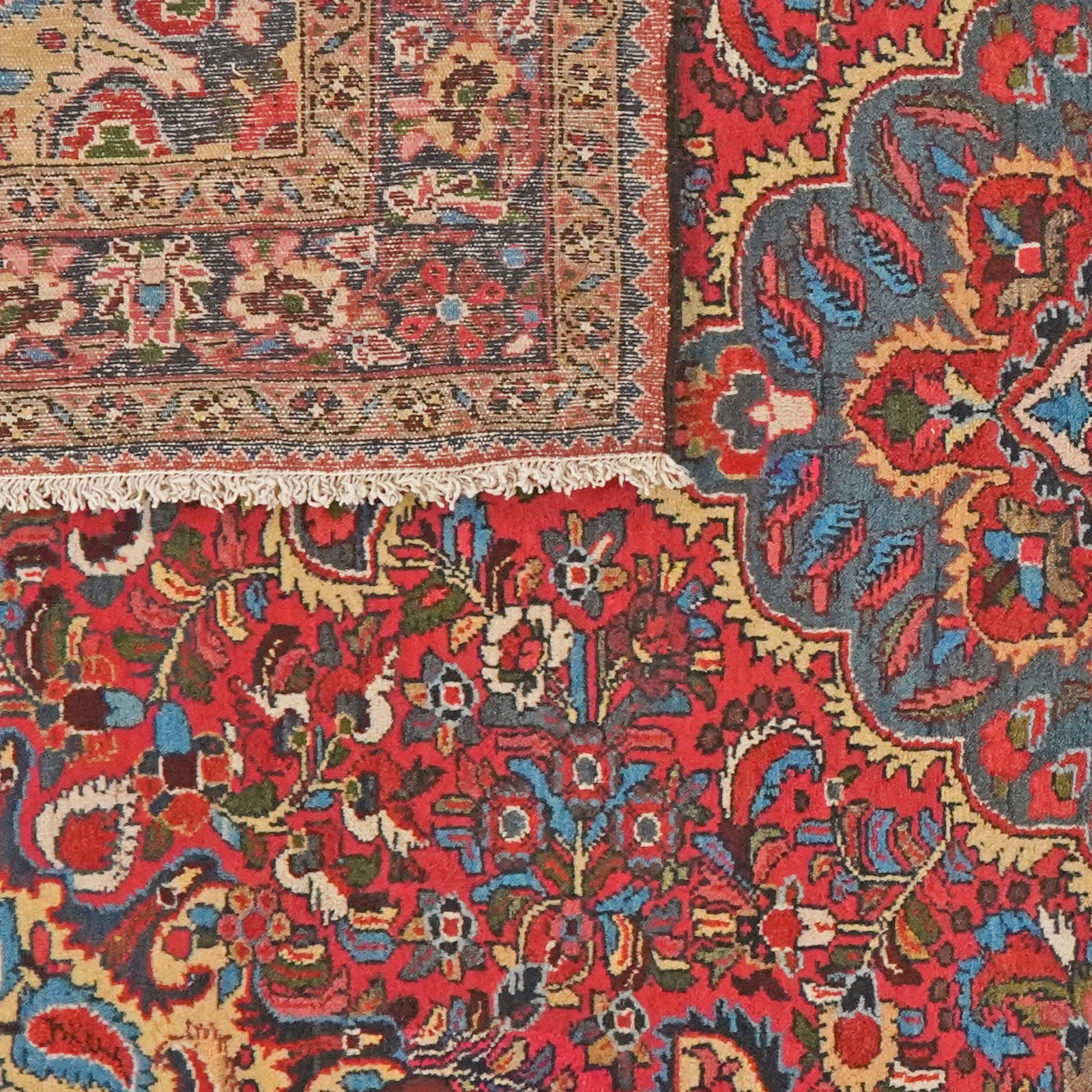 Bourtchalou — Handgefertigt, 206x144 cm, Blau, 100% Virgin Wool | View 7