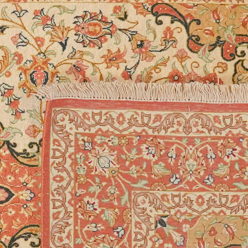 Ghoum Seide — Hand-knotted, 84x128 cm, Beige, 100% Silk | View 6