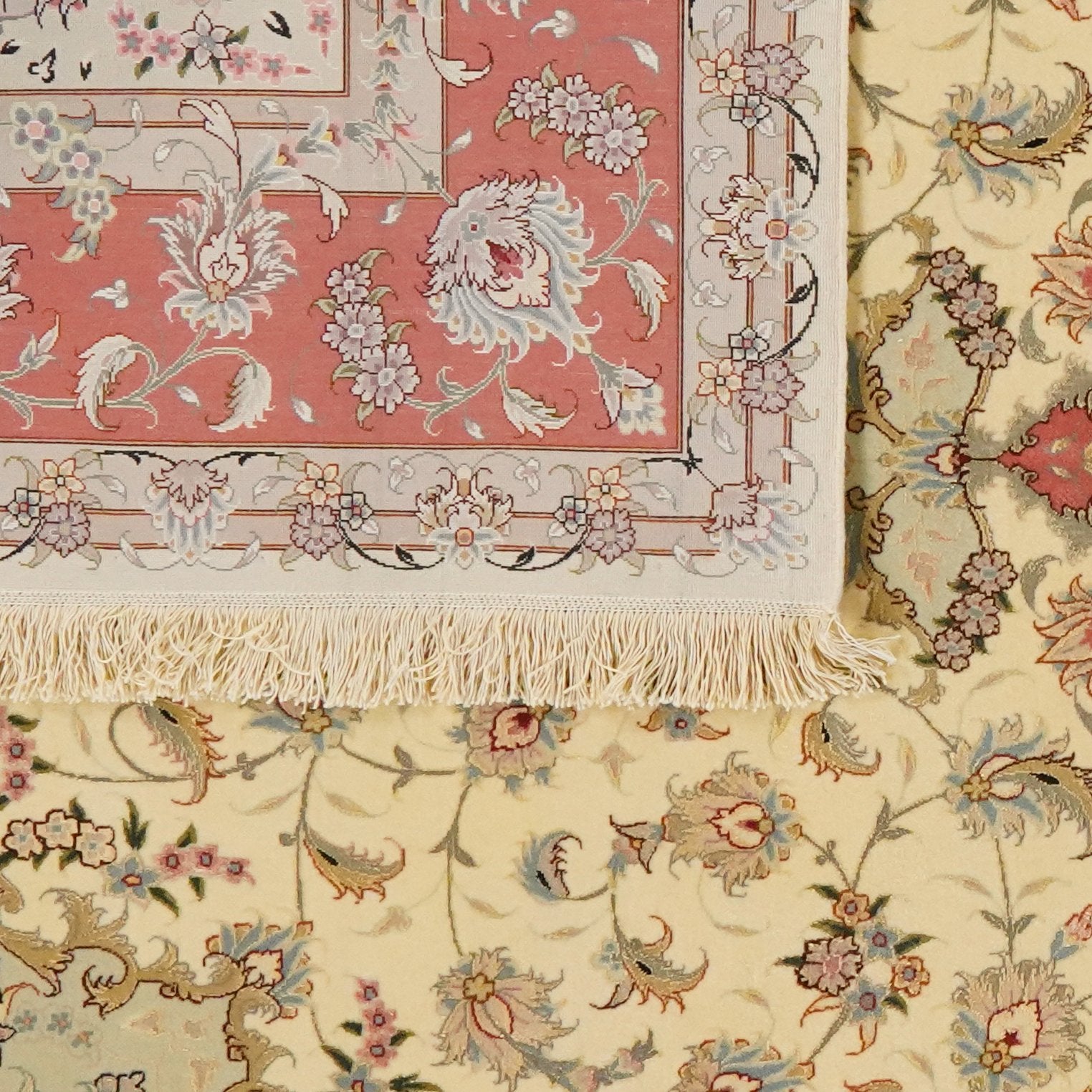 Tabriz 50 Raj — Hand-knotted, 196x304 cm, Beige, 100% Virgin Wool | View 6