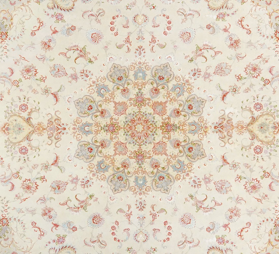 Tabriz 50 Raj — Hand-knotted, 249x346 cm, Beige, 100% Virgin Wool | View 4
