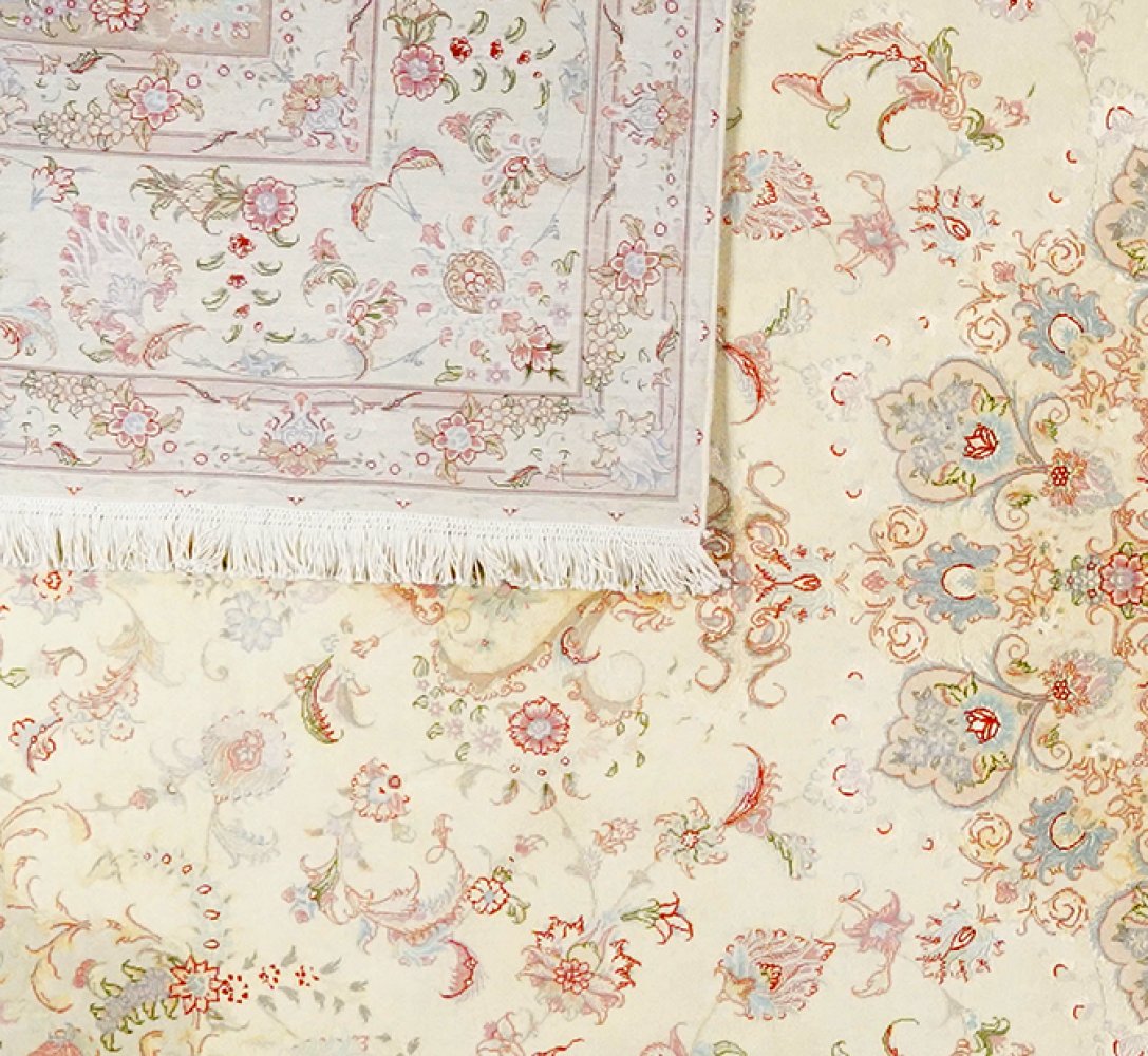 Tabriz 50 Raj — Hand-knotted, 249x346 cm, Beige, 100% Virgin Wool | View 6