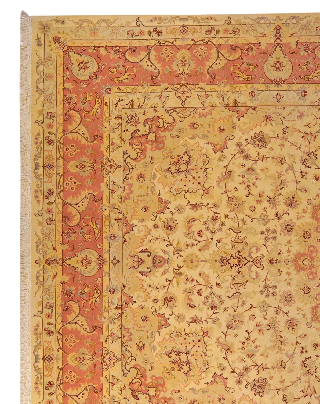 Tabriz 50 Raj — Hand-knotted, 294x390 cm, Beige, 95% Schurwolle, 5% Seide | View 3