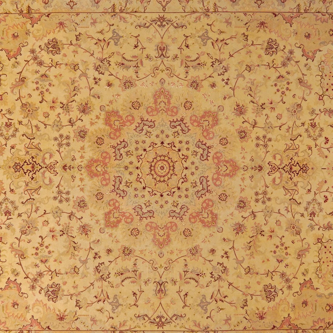 Tabriz 50 Raj — Hand-knotted, 294x390 cm, Beige, 95% Schurwolle, 5% Seide | View 4