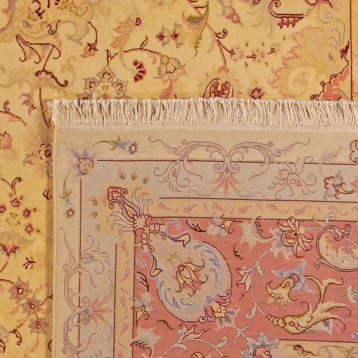 Tabriz 50 Raj — Hand-knotted, 294x390 cm, Beige, 95% Schurwolle, 5% Seide | View 6