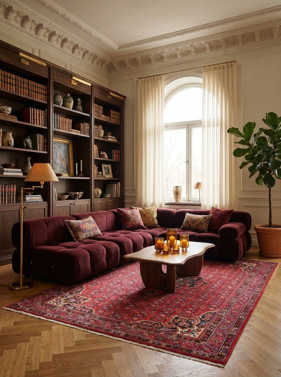 Bidjar — Handgefertigt, 254x155 cm, Rot, 100% Virgin Wool | Back view