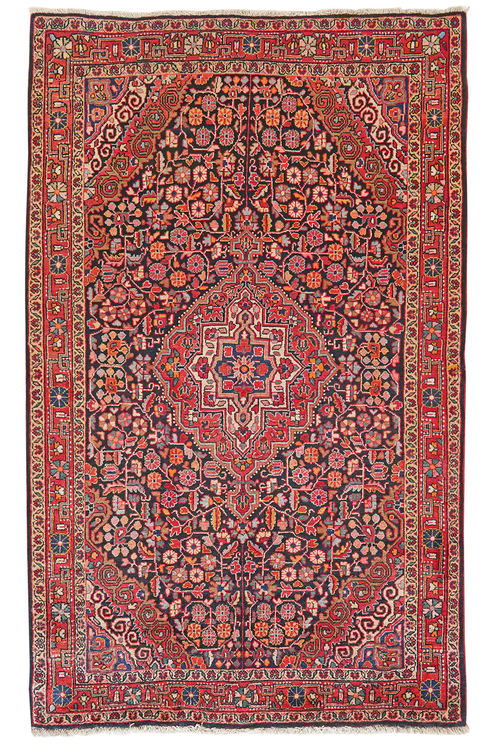 Malayer — Hand-knotted, 127x205 cm, Red, 100% Virgin Wool | Main view