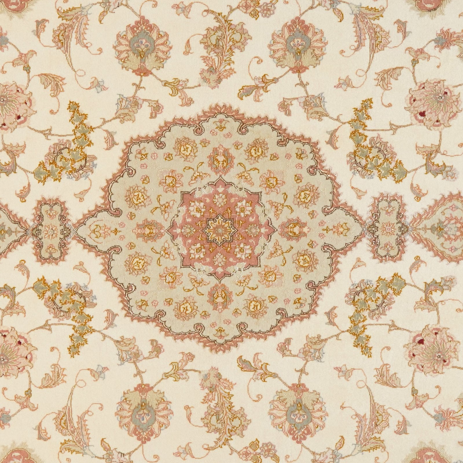 Tabriz 50 Raj — Hand-knotted, 163x249 cm, Beige, 100% Virgin Wool | View 4