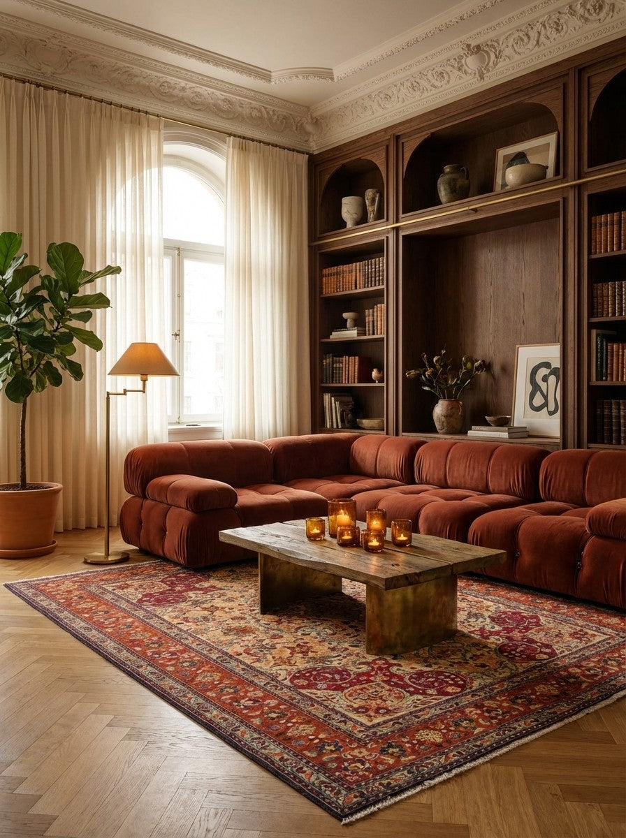 Tabriz Old — Hand-knotted, 150x185 cm, Beige, 100% Virgin Wool | Back view