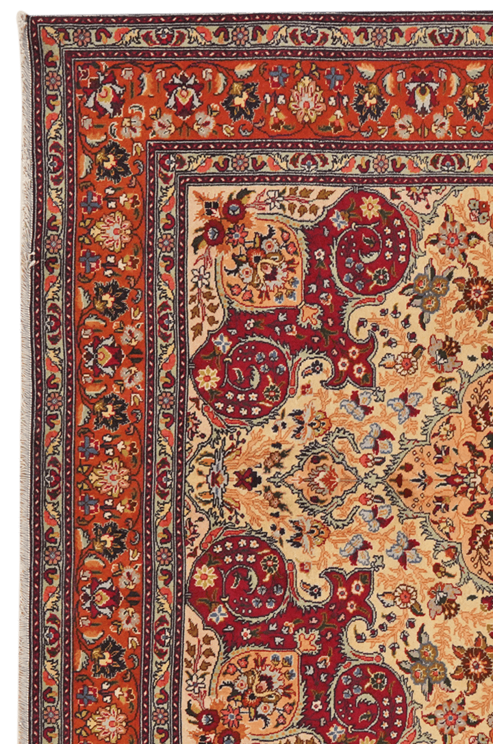 Tabriz Old — Hand-knotted, 150x185 cm, Beige, 100% Virgin Wool | View 3