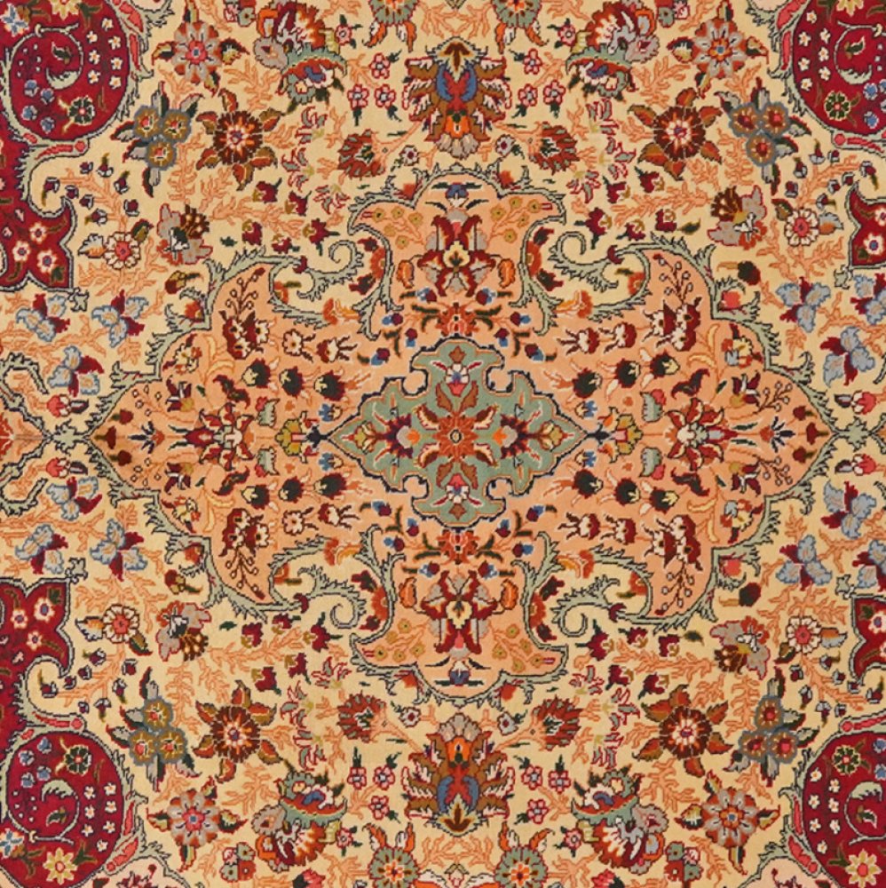 Tabriz Old — Hand-knotted, 150x185 cm, Beige, 100% Virgin Wool | View 4