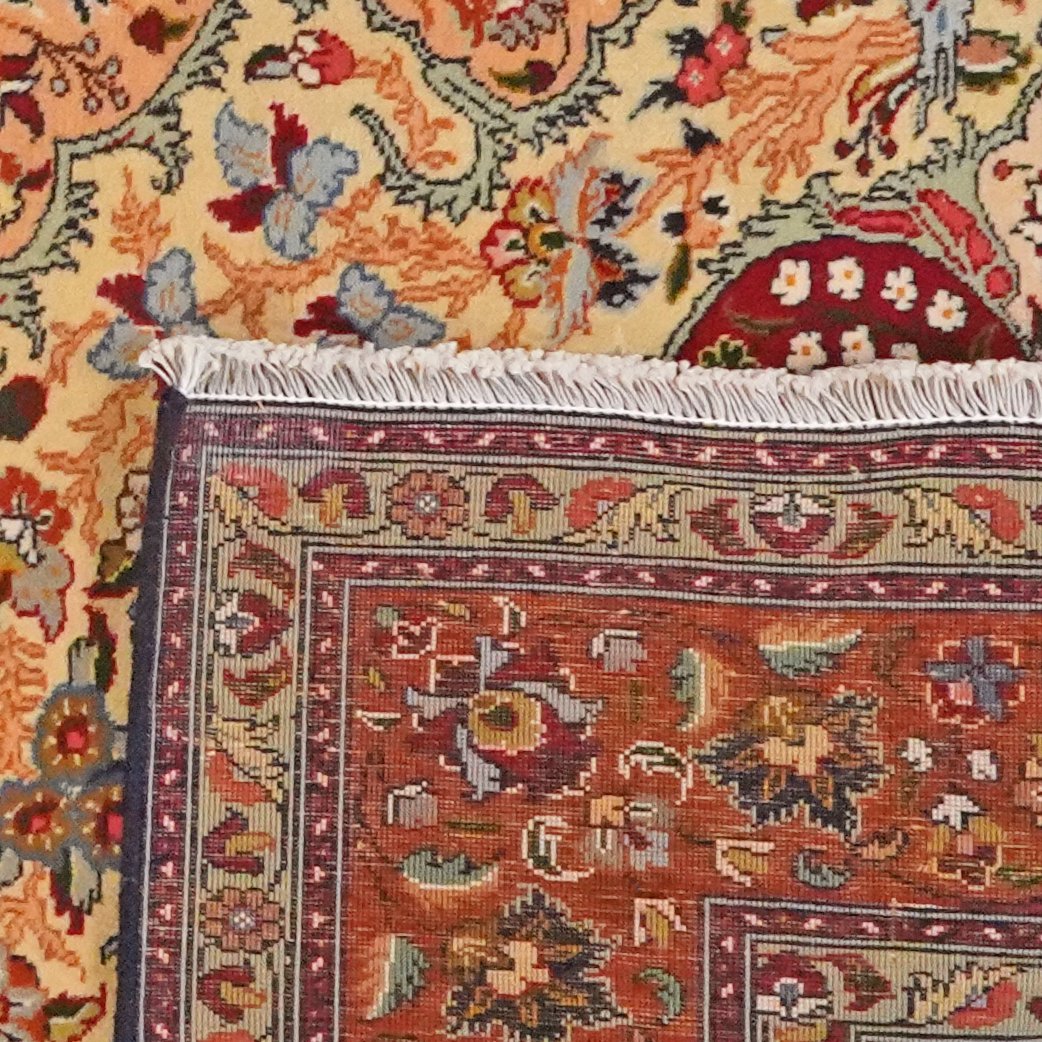 Tabriz Old — Hand-knotted, 150x185 cm, Beige, 100% Virgin Wool | View 6