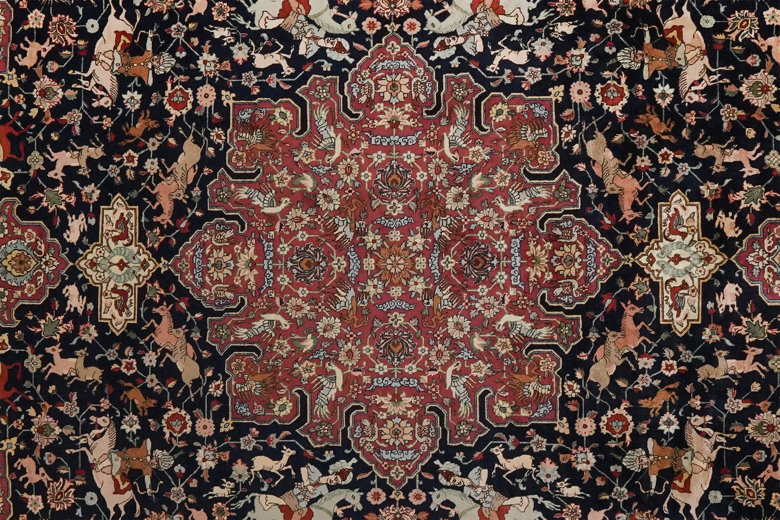 Tabriz Old — Hand-knotted, 241x332 cm, Blue, 100% Virgin Wool | View 4