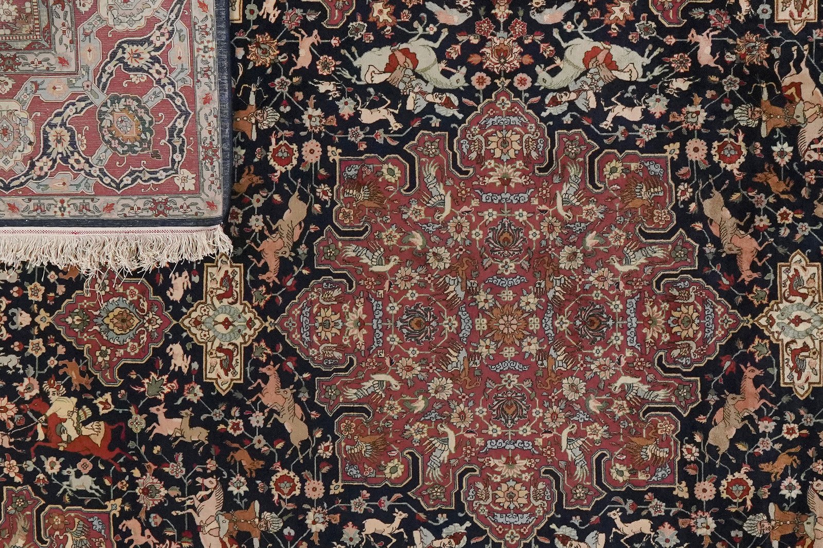 Tabriz Old — Hand-knotted, 241x332 cm, Blue, 100% Virgin Wool | View 5