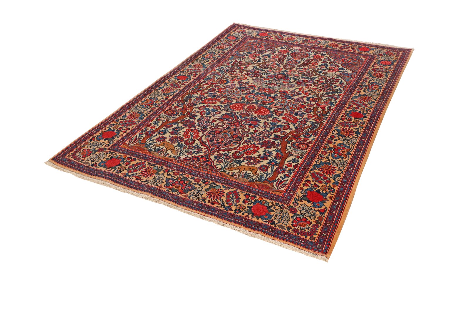 Ghazvin — Hand-knotted, 136x204 cm, Beige, 100% Virgin Wool | View 5