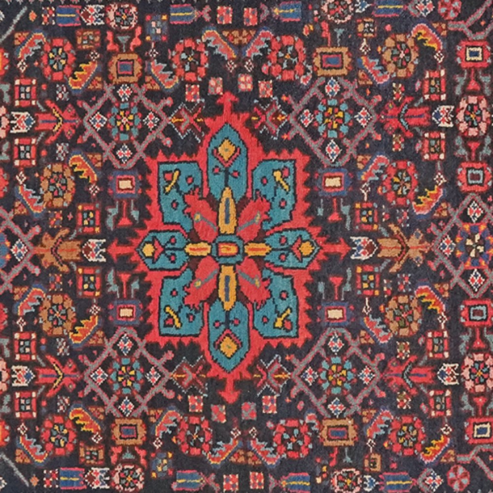 Indjelass — Hand-knotted, 135x200 cm, Blue, 100% Virgin Wool | View 4