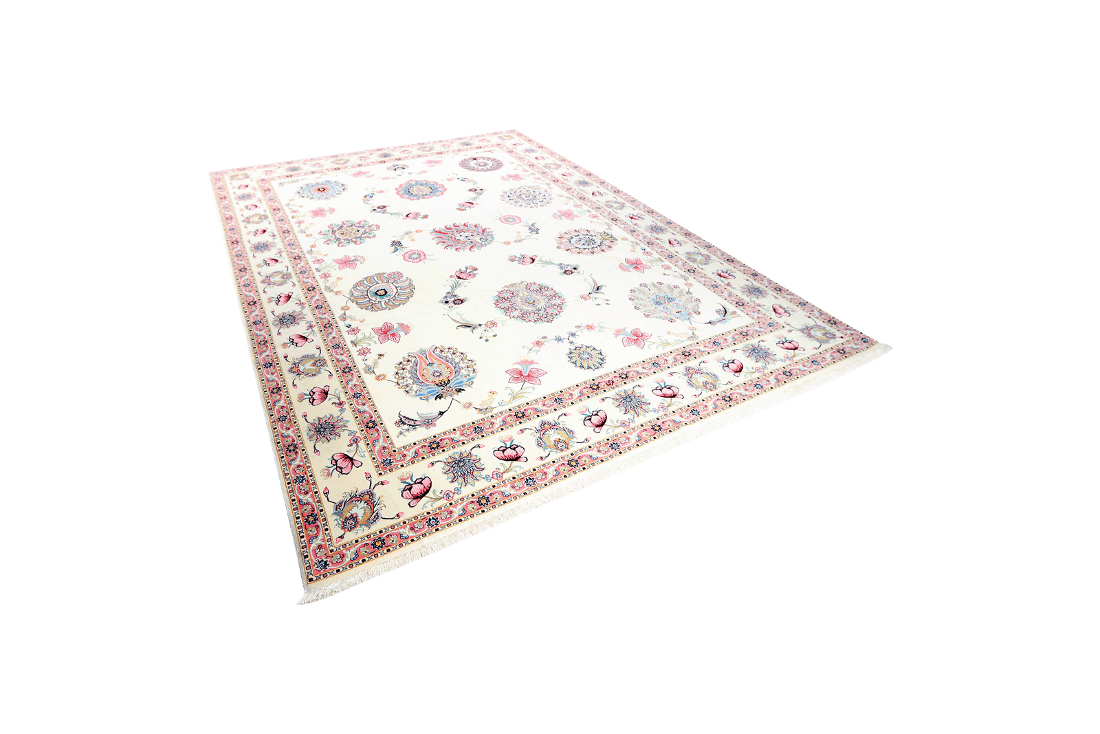 Tabriz 60 Raj — Hand-knotted, 253x346 cm, Beige, 100% Virgin Wool | View 5