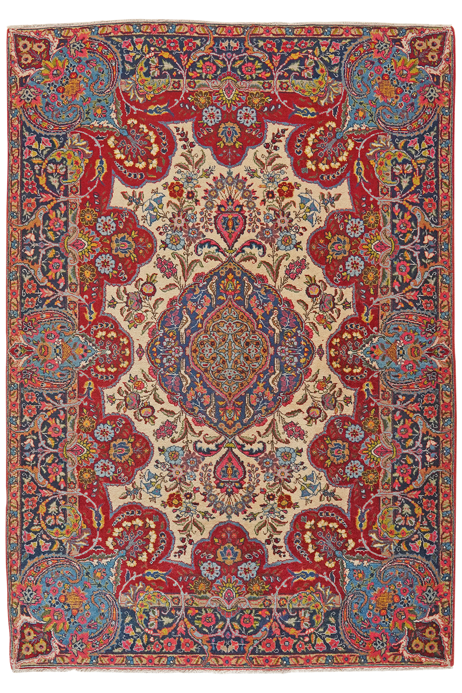 Tabriz Old — Hand-knotted, 140x200 cm, Beige, 100% Virgin Wool | Main view