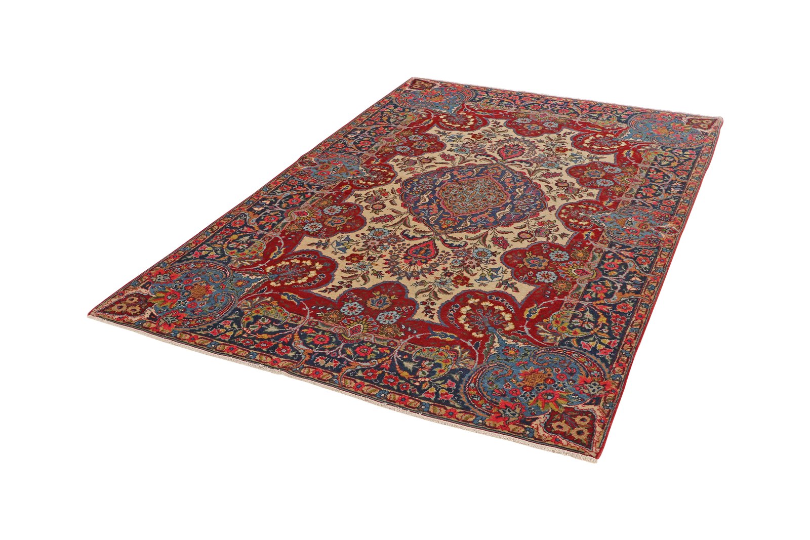 Tabriz Old — Hand-knotted, 140x200 cm, Beige, 100% Virgin Wool | View 5