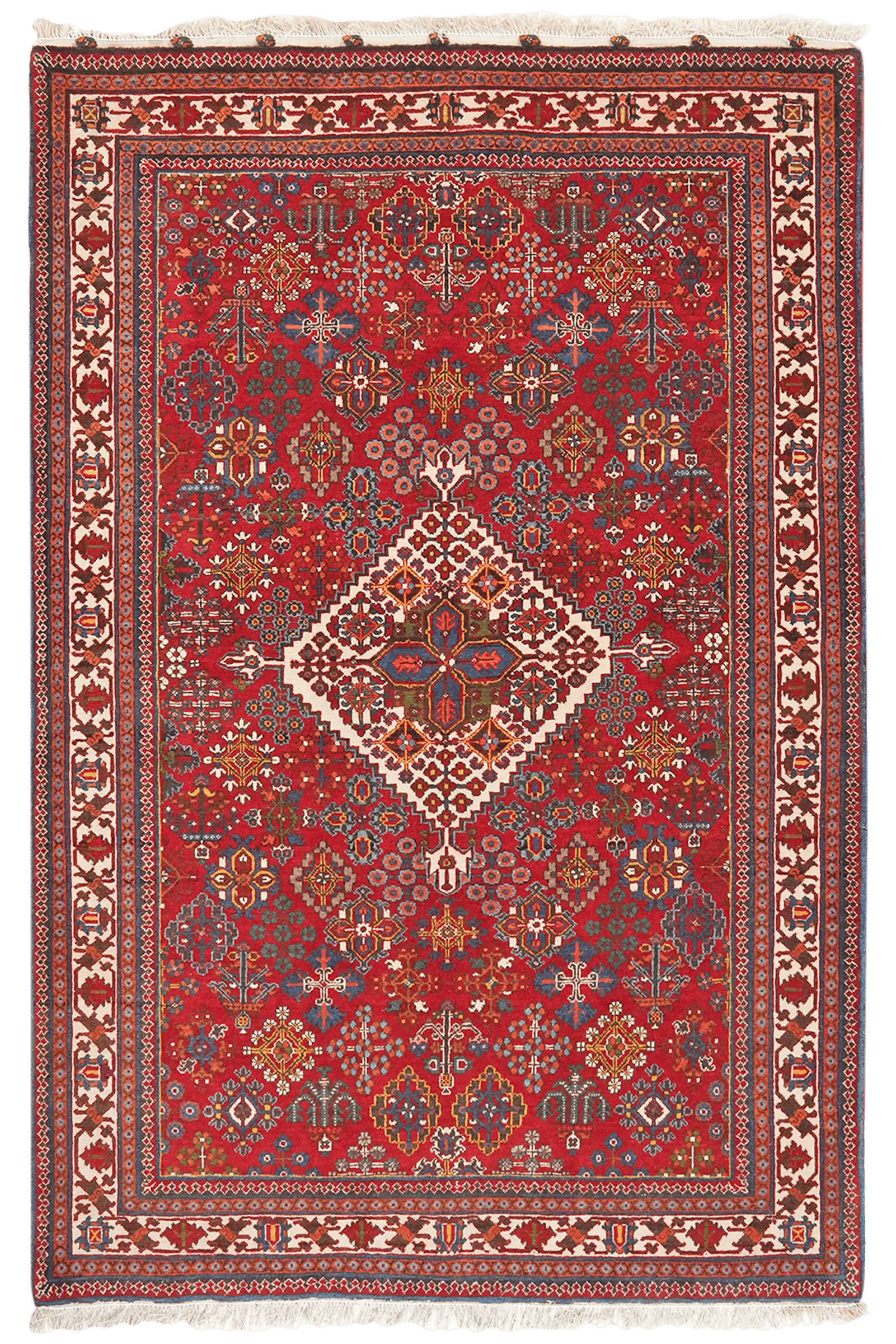 Meymeh — Hand-knotted, 110x166 cm, Red, 100% Virgin Wool | Main view