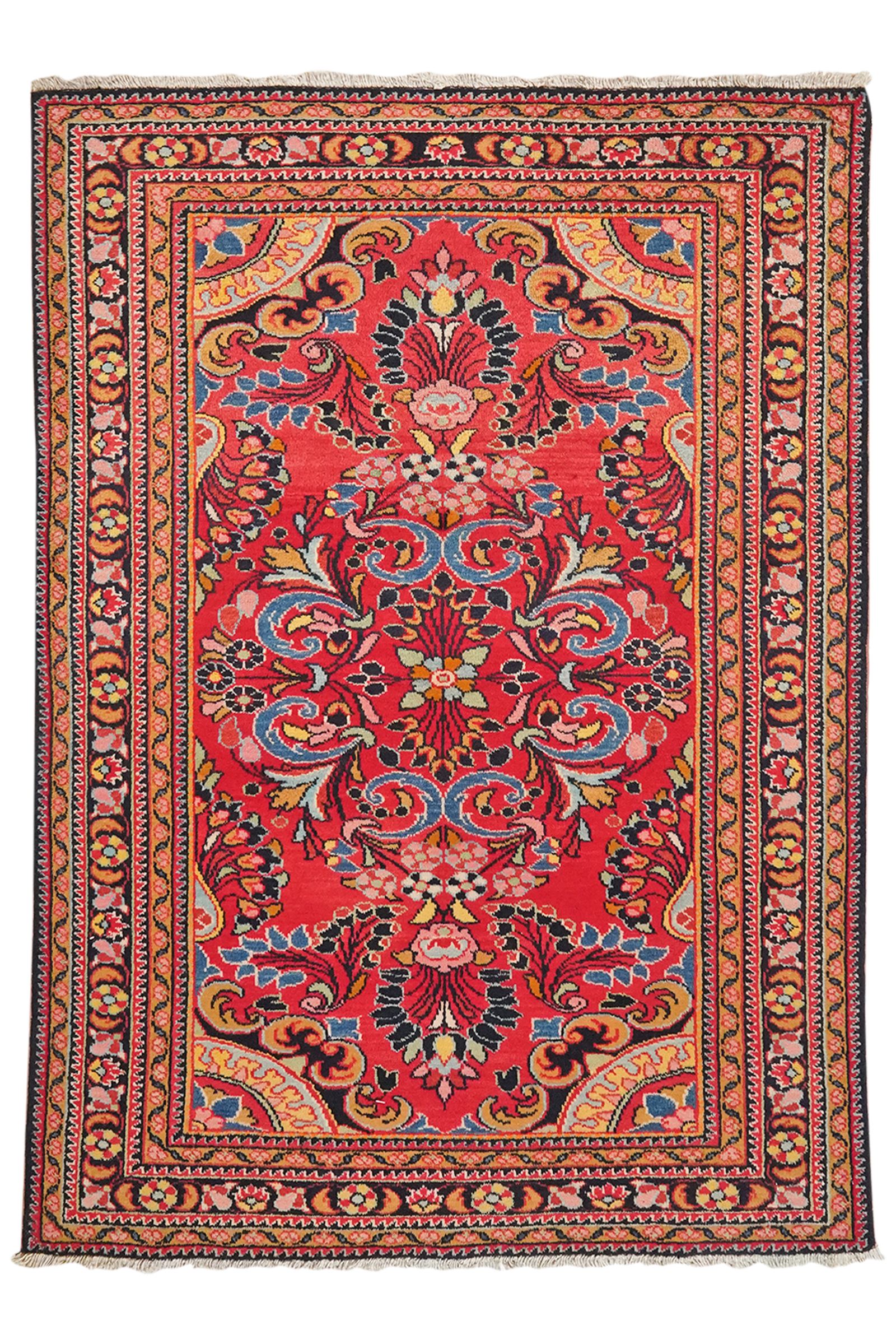 Lilian — Handgefertigt, 152x110 cm, Blau, 100% Virgin Wool | Main view