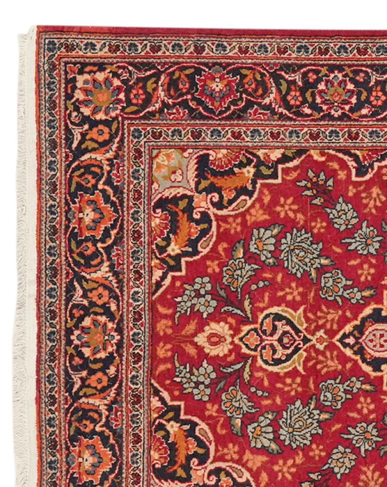 Kashan — Hand-knotted, 106x154 cm, Red, 100% Virgin Wool | View 3