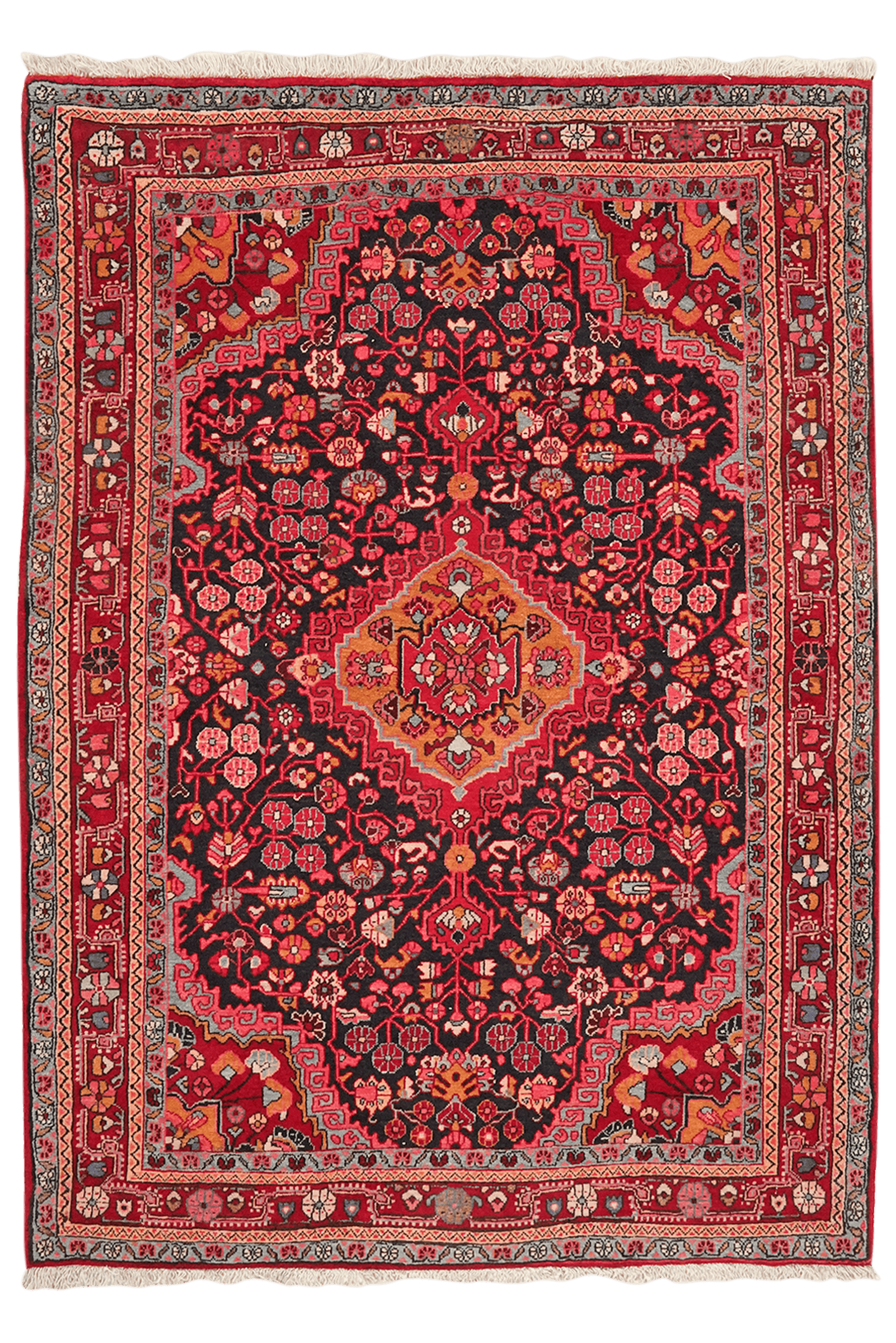 Djozan — Hand-knotted, 105x147 cm, Blue, 100% Virgin Wool | Main view