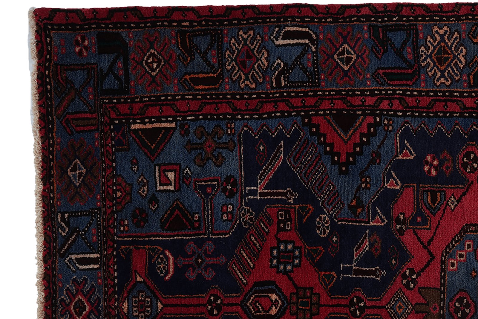 Moud — Hand-knotted, 61x98 cm, Blue, 100% Virgin Wool | View 3