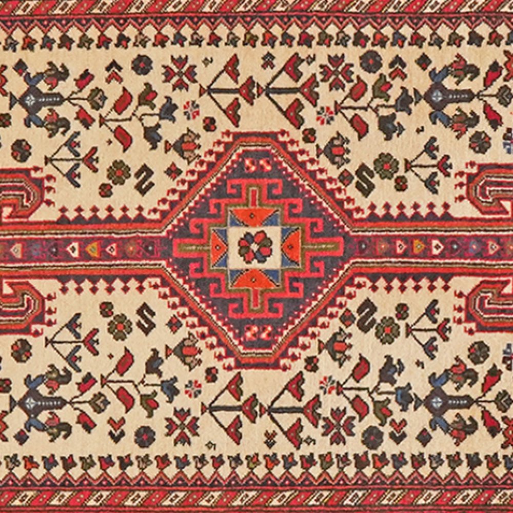 Nasrabad — Hand-knotted, 82x295 cm, Beige, 100% Virgin Wool | View 4