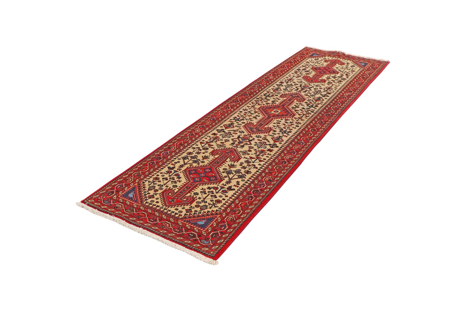 Nasrabad — Hand-knotted, 82x295 cm, Beige, 100% Virgin Wool | View 5