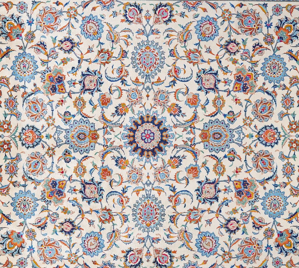 Kashan — Hand-knotted, 266x378 cm, Beige, 100% Virgin Wool | View 4