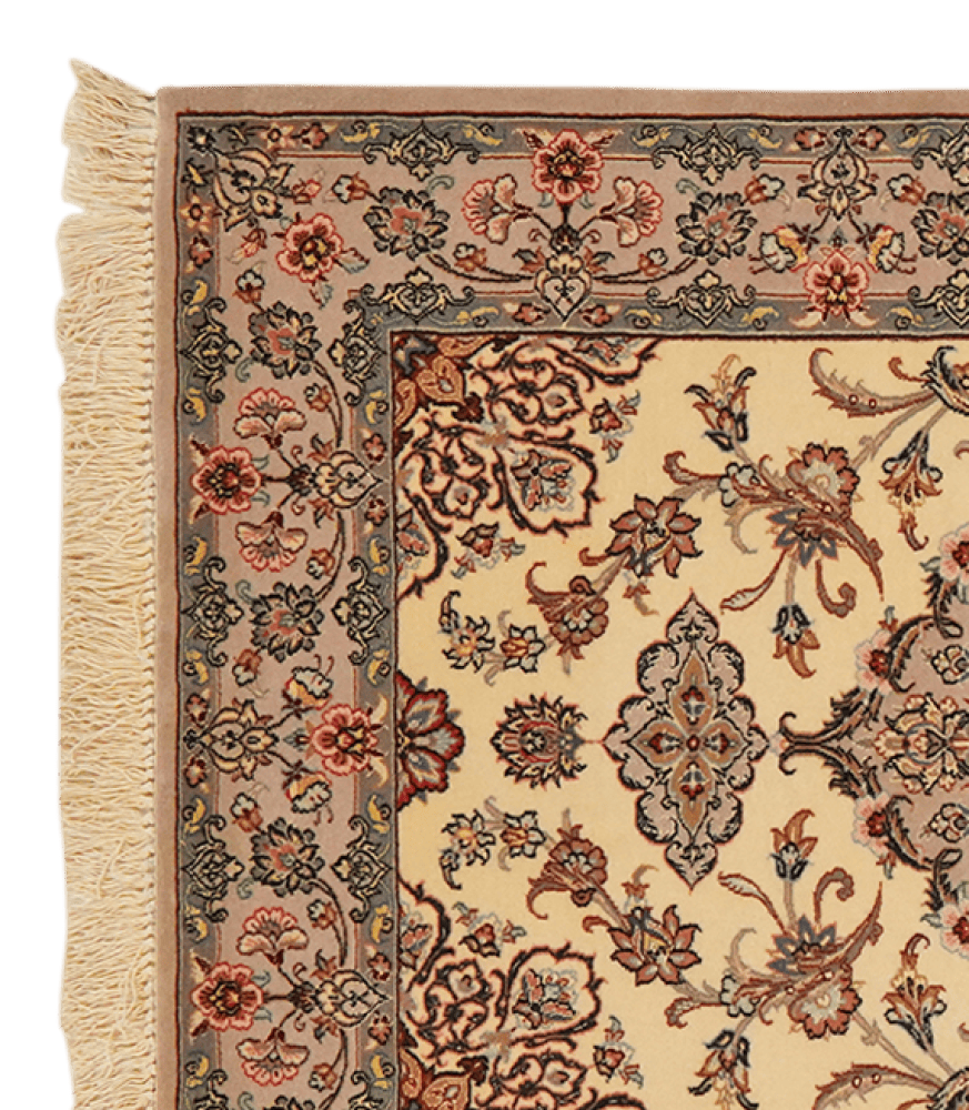 Isfahan — Hand-knotted, 82x217 cm, Beige, 100% Virgin Wool | View 3