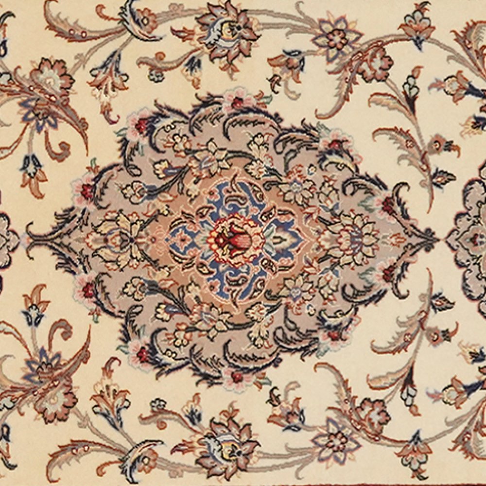 Isfahan — Hand-knotted, 82x217 cm, Beige, 100% Virgin Wool | View 4