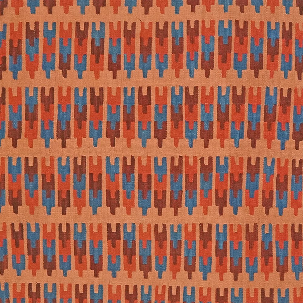 Kelim Gashgai — Handmade, 105x250 cm, Orange, 100% Virgin Wool | View 4