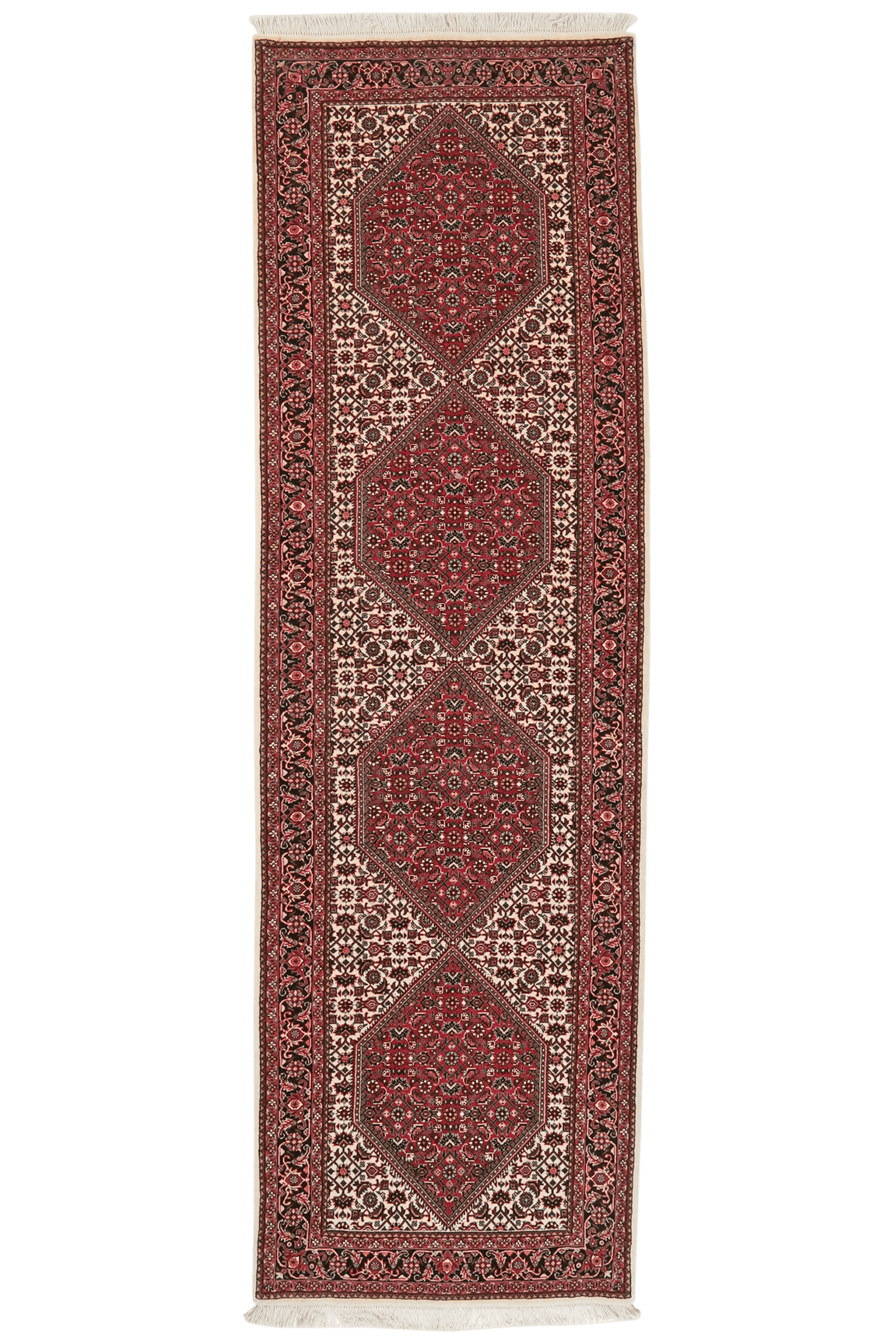 Bidjar Bookan — Hand-knotted, 80x264 cm, Beige, 90% Schurwolle, 10% Seide | Main view
