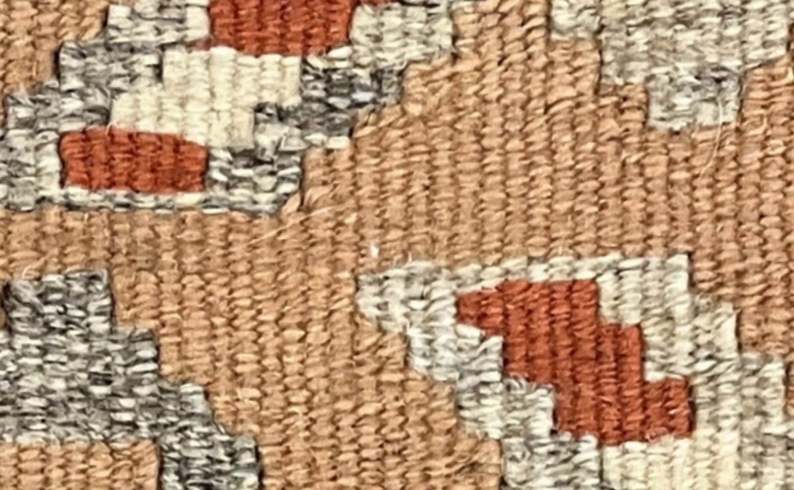 Kelim Gashgai — Handmade, 30x37 cm, Beige, 100% Virgin Wool | View 4