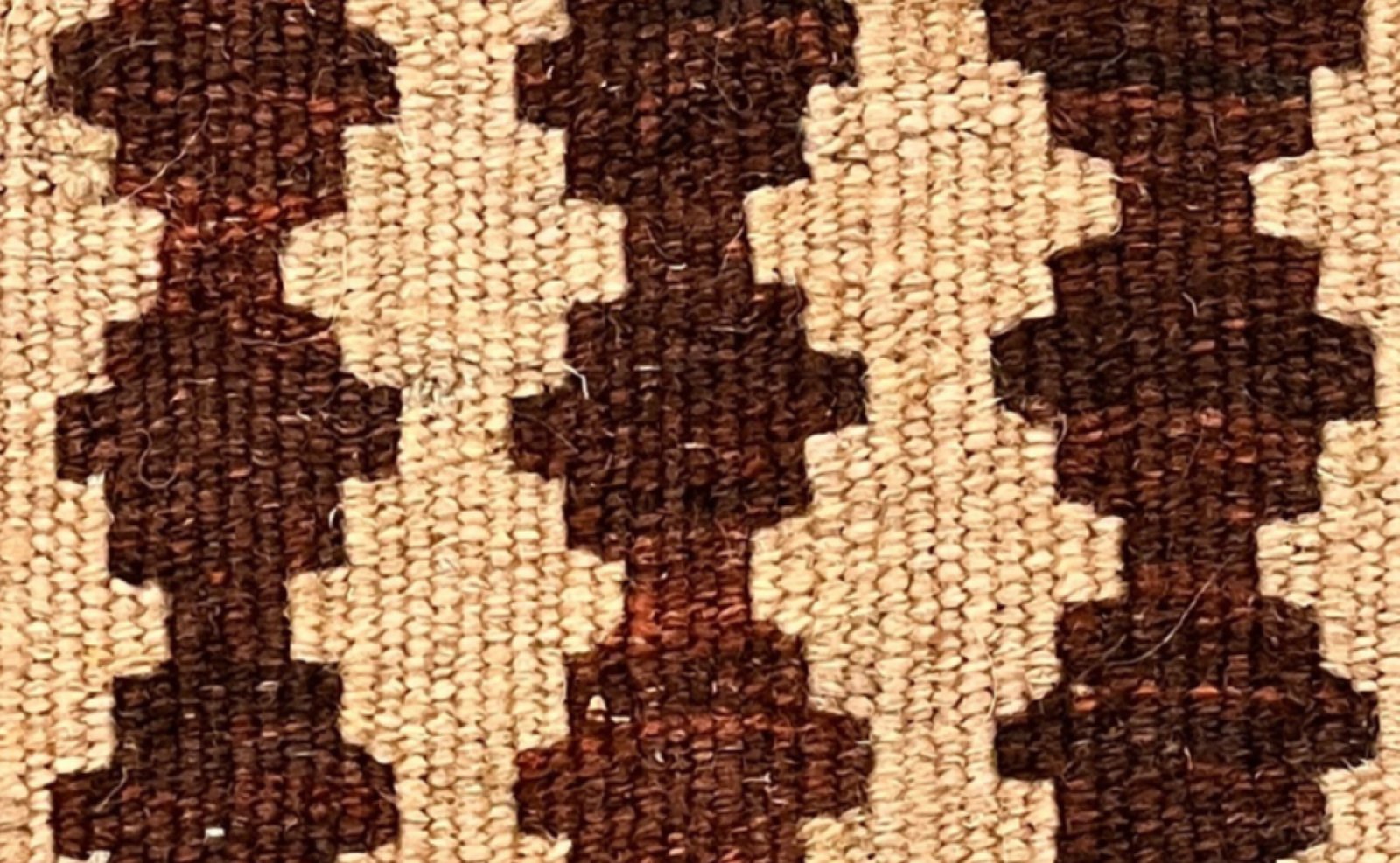 Kelim Gashgai — Handmade, 28x31 cm, Brown, 100% Virgin Wool | View 4